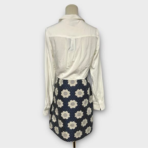 Modcloth Au Contraire Floral Daisy Retro Wrap Twofer Dress Size 6 NEW - Picture 3 of 11